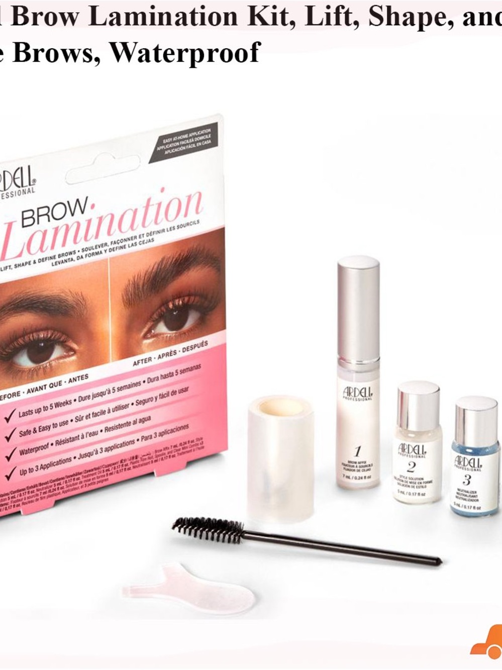 Ardell Brow Lamination Kit – Pink and White Packaging